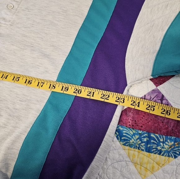 Spalding Vintage Gray, Purple, Teal Collared Polo Men's Size Large - Picture 8 of 9